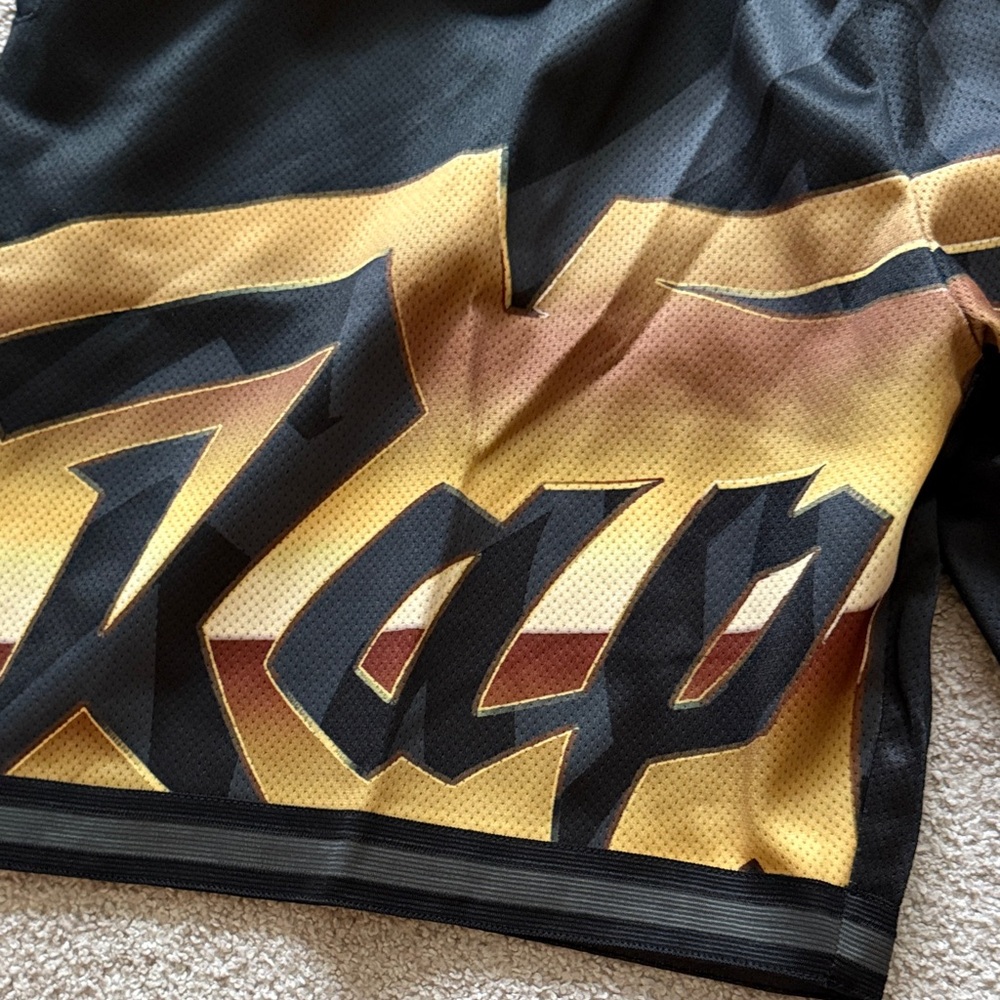 Mitchell & Ness Black and Gold Athletic Shorts - Picture 2 of 7